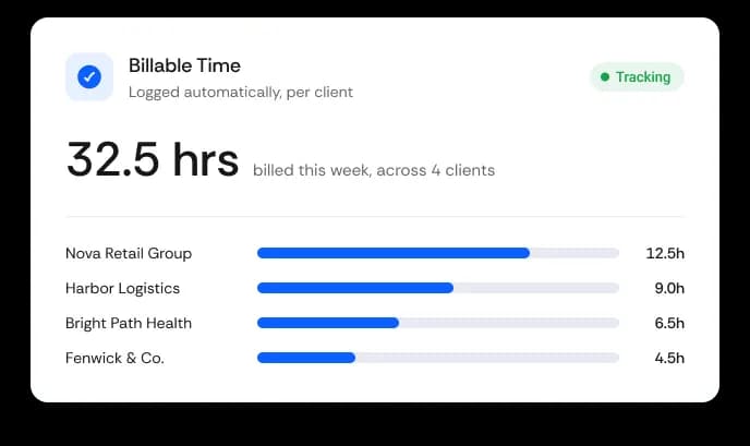 Capture billable time automatically